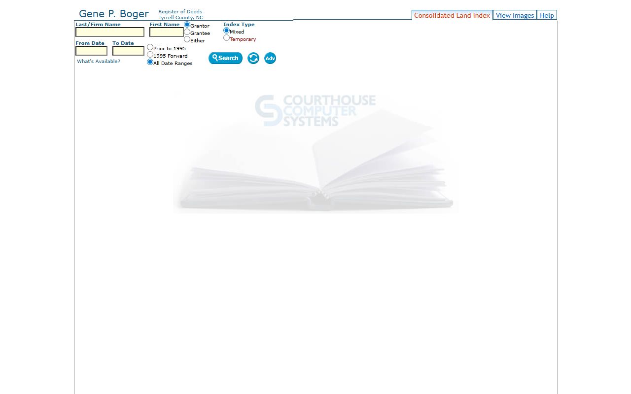 Tyrrell County Clerk of Superior Court related Register of Deeds online search