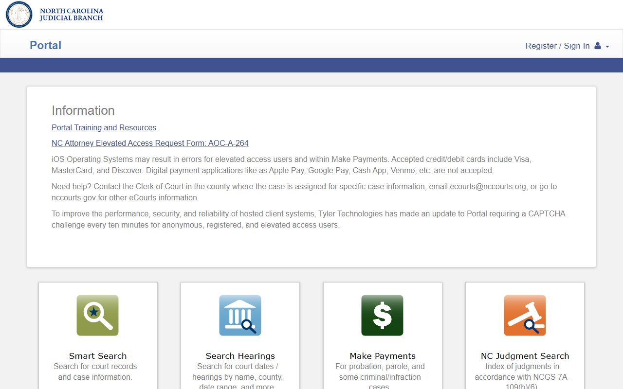 Tyrrell County court records North Carolina eCourts Portal