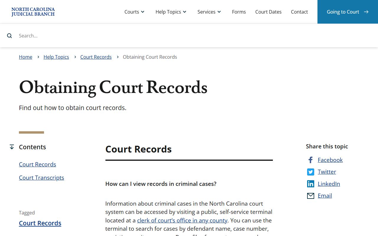 Tyrrell County court records obtaining court records help topic