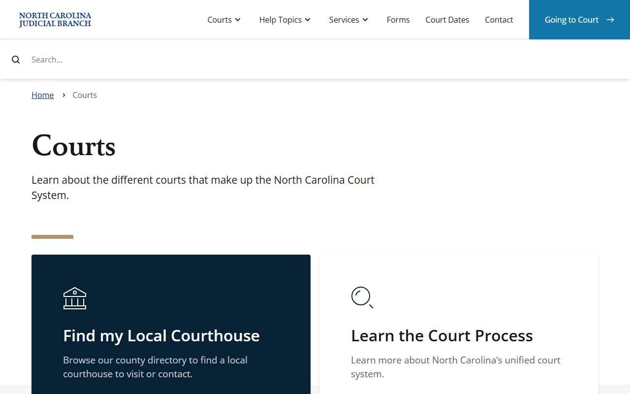 Tyrrell County court records North Carolina courts overview