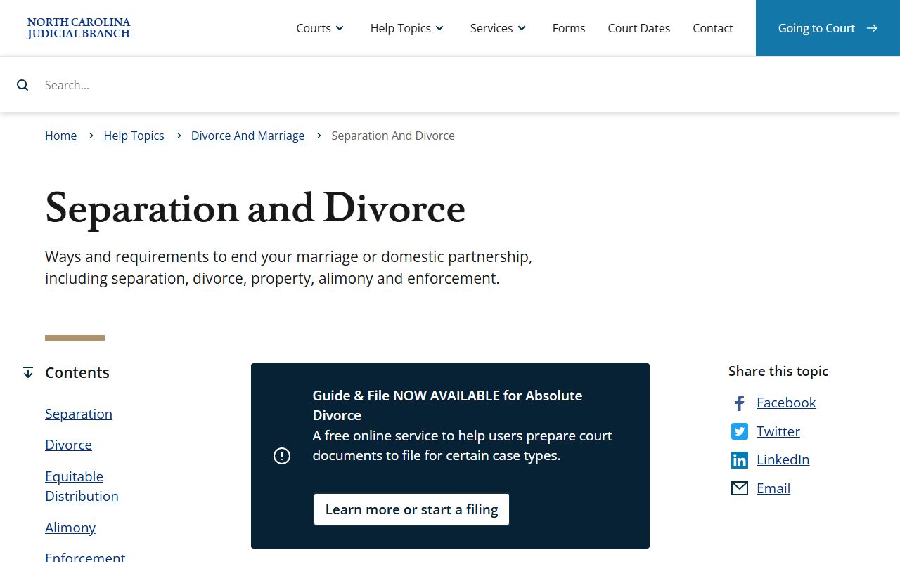 Tyrrell County divorce records separation and divorce guidance