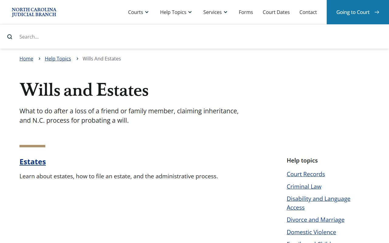 Tyrrell County probate records North Carolina wills and estates