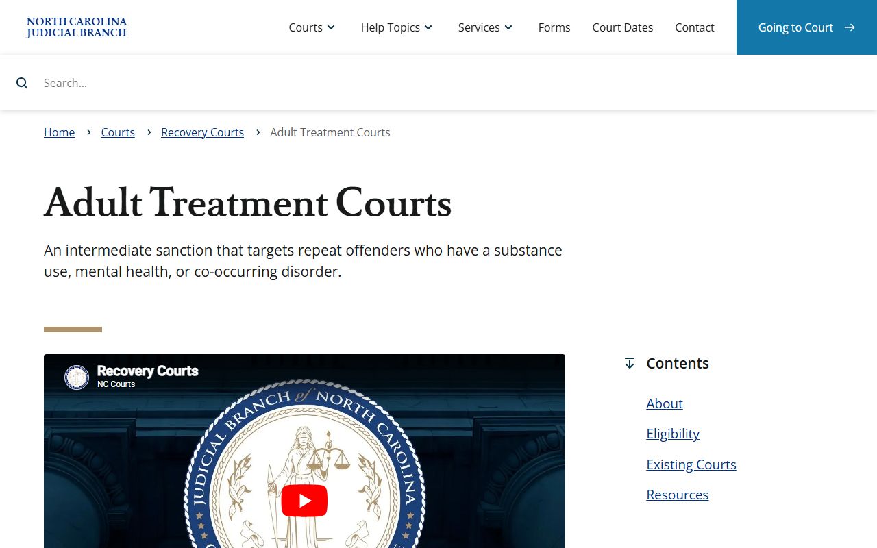 Tyrrell County traffic court records North Carolina Adult Treatment Courts source